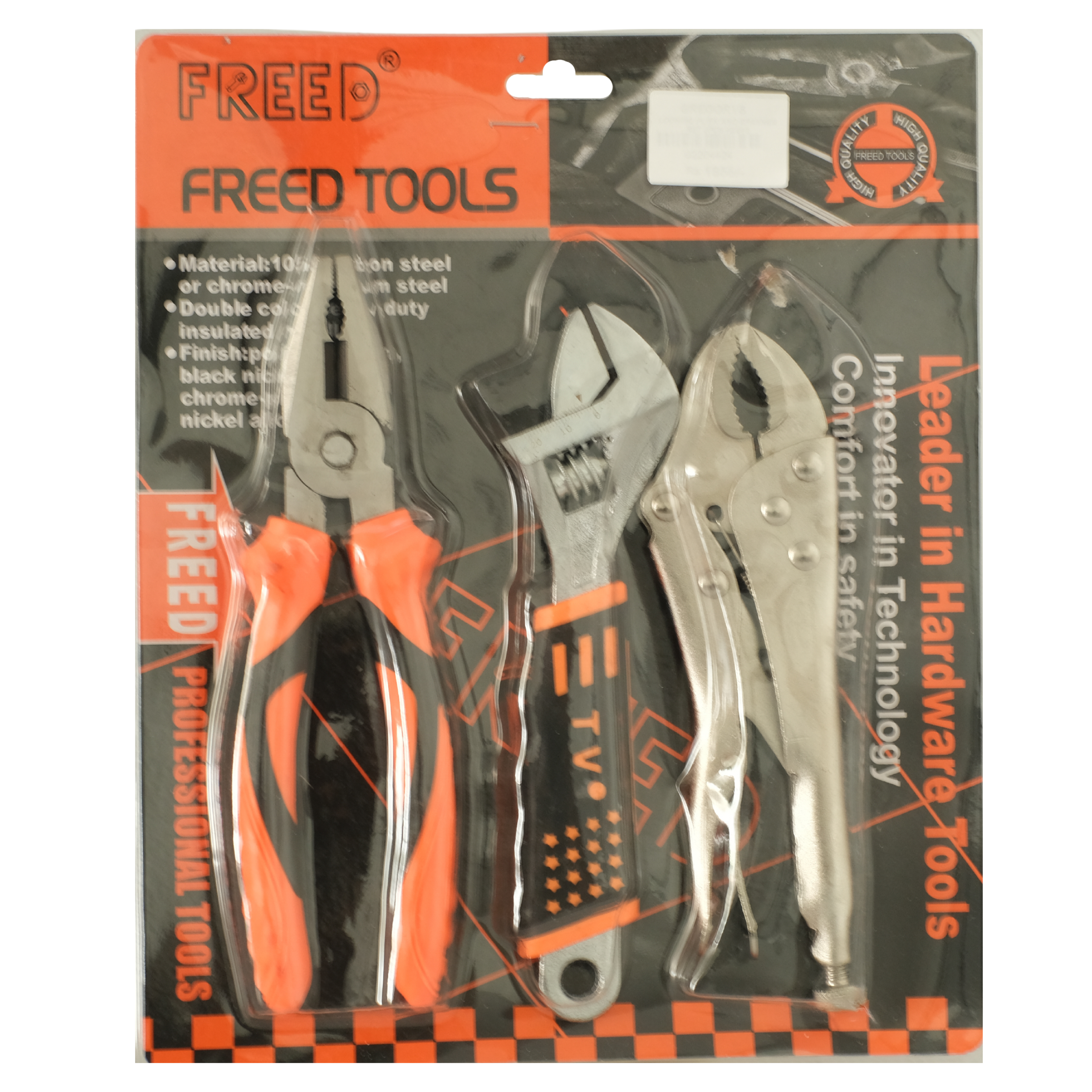 FREED - LOCKING PLIER AND SPANNER SET 3 PCS